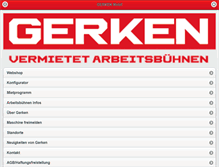 Tablet Screenshot of gerken-arbeitsbuehnen.de